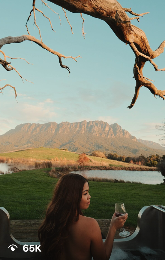 Short-form video sample showing a guest enjoying a scenic outdoor stay